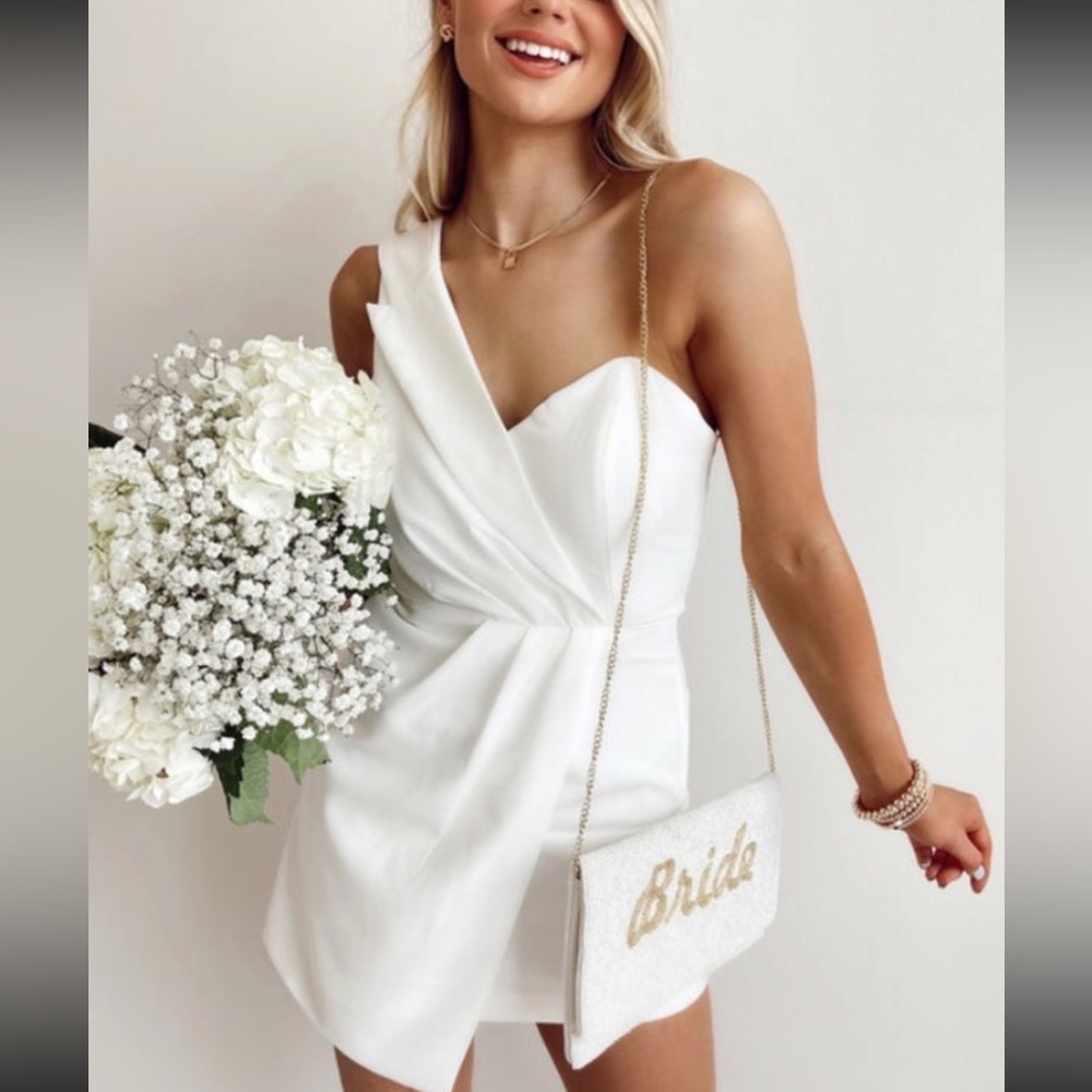 White Short Romper Dress!